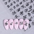 thumbnail image 4 of Nail Art Stickers Decals, Letter Nail Stickers, 1 Sheet, Self-Adhesive English Alphabet Nail Decals for DIY Women Manicure Decoration Accessories, 4 of 6