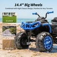 thumbnail image 5 of Hikiddo 24V Kids ATV 4-Wheeler, 24 Volt 4WD Ride on Toy for Big Kid w/ 4x200W Motor, 5.6Mph Max Speed - Blue, 5 of 8