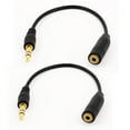 thumbnail image 1 of 2PCS 3.5mm Male Connector to 2.5mm Female Socket Audio Jack Adapter Cable, 1 of 2