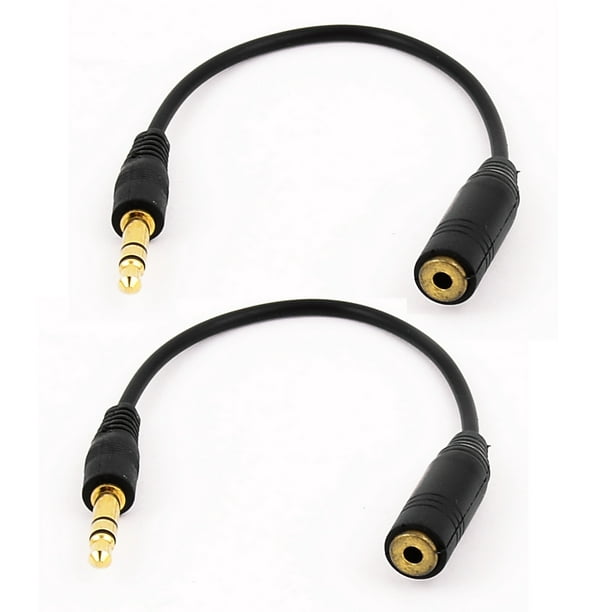 2PCS Connecteur Mâle de 3,5 Mm à 2,5 Mm Câble Adaptateur Prise Audio Femelle
