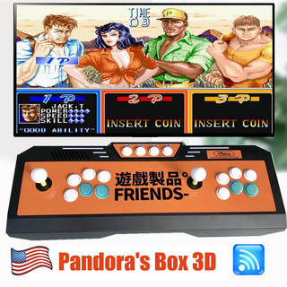 GWALSNTH 3D Pandora Box TT Arcade Game Console, 8000 HDMI Video Games with  WiFi Function, Search/Save/Hide/ Pause Games,Favorite List,Up to 4 Players