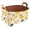 Multicolor 2, variant on Unicorn Brick Leaf Storage Basket Collapsible Storage Bin, PU Foldable Basket Convenient Box Storage Organizer with Handles for Shelves Office Bedroom Closet Nursery Toys Laundry