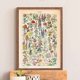 thumbnail image 2 of Flower Poster, Vintage (30x40 cm), wall art, 2 of 5