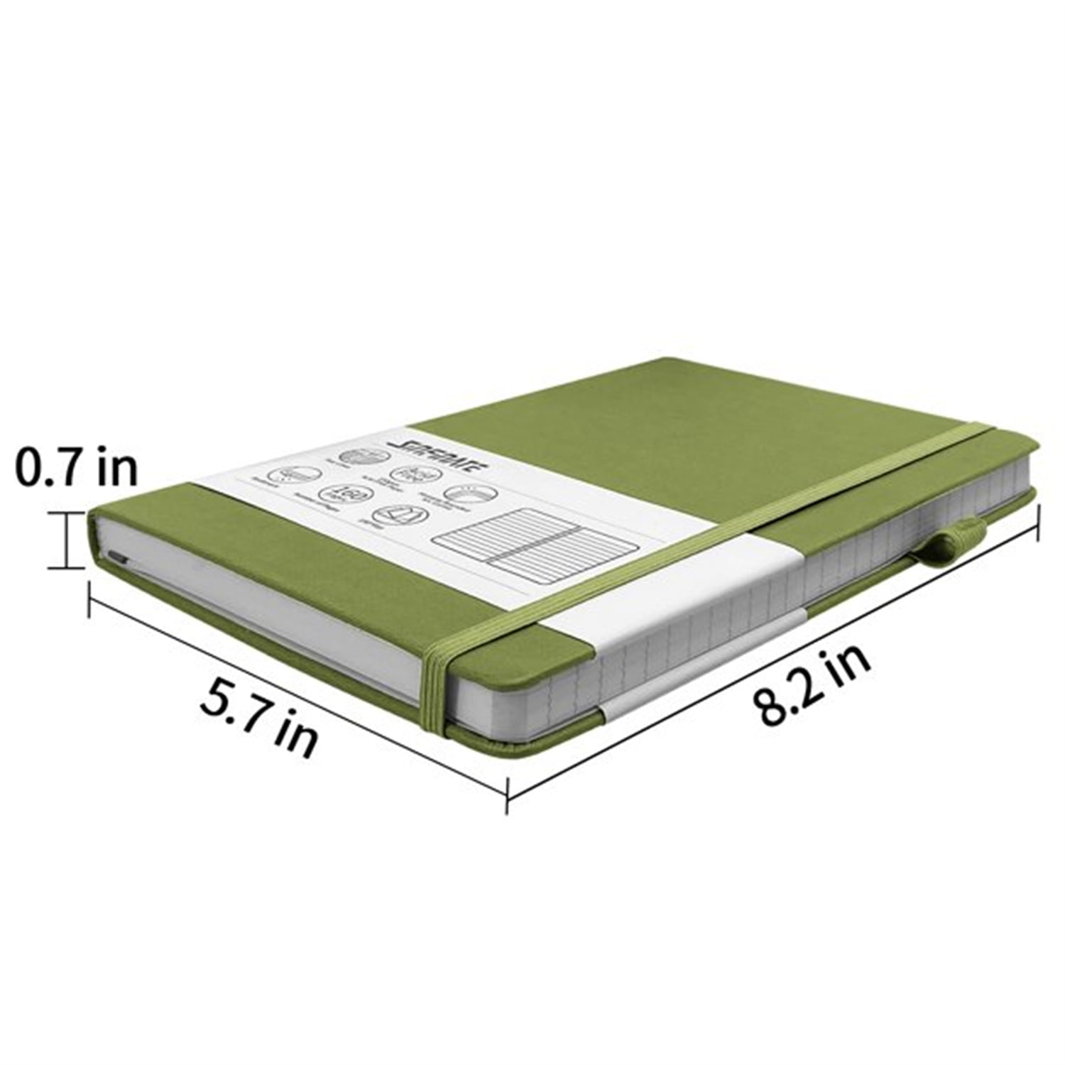 Grey Hardcover Executive Notebooks with Inner Pocket, 100 GSM Thick