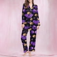 thumbnail image 1 of Puntoco Pijamas para mujer, moda informal para mujer, estampado de manga larga, tops casuales, pantalones, pijama, traje, 1 of 5