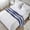 Blue, variant on Navy Blue Bed Runner, Satin Bed Throw Runner for Queen Size Beds, Modern Moire Abstract Ripple Geometric Decorative Bedding Scarf for Bedroom Hotel Wedding Room Guestrooms 94"x20"