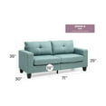 thumbnail image 2 of Glory Furniture Newbury Twill Fabric Modular Sofa in Teal, 2 of 6
