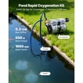 thumbnail image 2 of VEVOR Pond Aerators, 5.2CFM Aeration System for Lakes up to 3 Acres, 3/4 HP Air Compressor, 2 Diffusers & Two 100' Weighted Tubings, Outdoor Pond Aeration Pump, 2 of 9