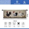 thumbnail image 3 of Farmhouse Rustic Kitchen Curtains 27.5W x 39L Inch Barn Door Brown Wood Wooden Country Vintage Rod Pocket Short Small Window Treatment Drapes Decor 2 Panels, 3 of 6