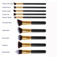 thumbnail image 5 of Pinkiou 10pcs Makeup Brushes Sets Beauty Foundation Brush Eye Oval Contour Blush Shadow Brush Makeup Brush Set(Black Gold ), 5 of 5