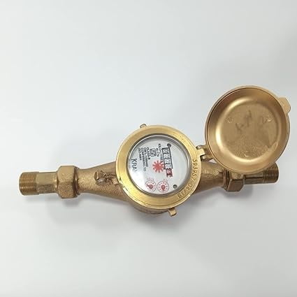 Kranti ISI Marked Water Meter Class A - 1" | Water Flow Meter | Brasss Water Meter | Premium Water Meter -25 mm | Water Flow Meter Male Thread KAM-G - 25 mm | 1- pc SOLTAIREJACO