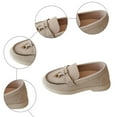 thumbnail image 5 of Dakaela Toddler Boys Girls Loafers Little Kids Slip on Oxford Dress Flats Casual Boat Walking Shoes School Uniform Moccasin 6 10 12 18 Months 3T 4T 5T Beige Size 5, 5 of 6