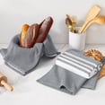 thumbnail image 6 of Simmore 18x28 Cotton Kitchen Towels 6-Pack, Soft Absorbent Dish Cloths for Washing Dishes Multipurpose Dish Towels Set for Kitchen with Hanging Loop, Grey, 6 of 9