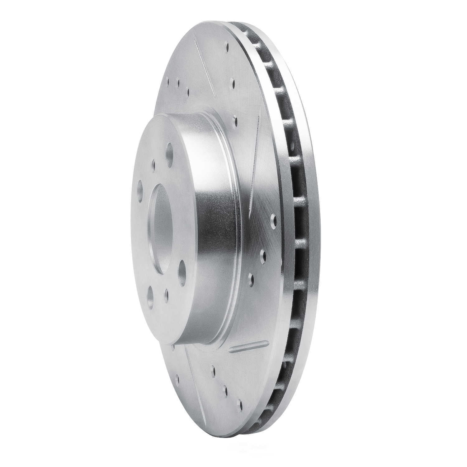 Dynamic Friction Company 631-76056R DFC Brake Rotor - Drilled And Slotted - Silver