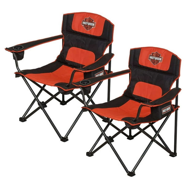 HarleyDavidson Bar & Shield Deluxe Folding Chairs w/ Bags SET of 2