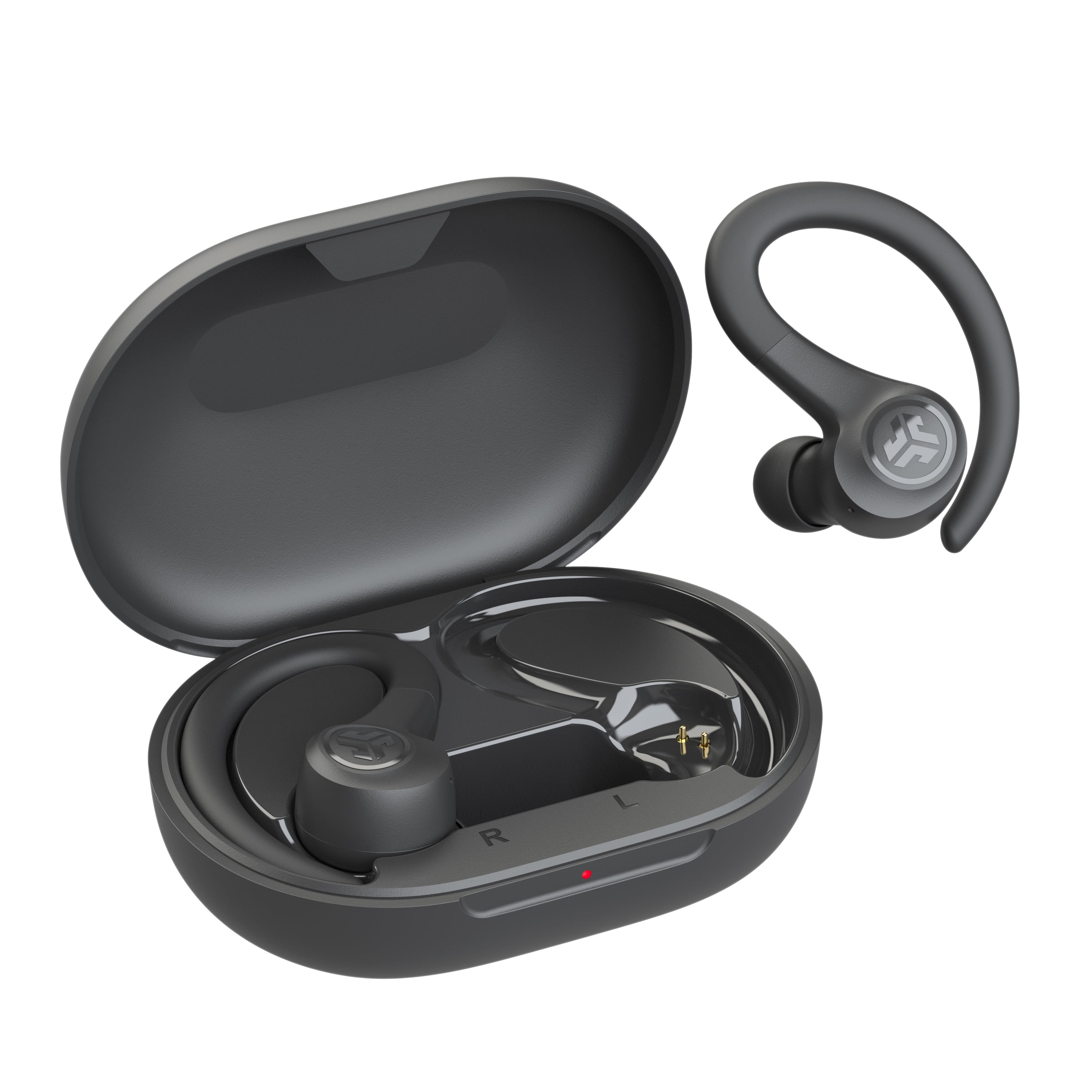 JLab Go Sport+ Wireless Workout Earbuds, 35 Hr Playtime, Secure Earhook, Custom Sound & Controls, Graphite