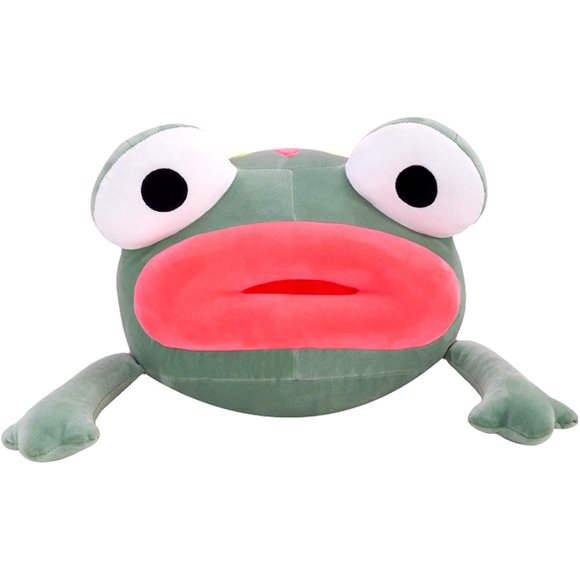 Frog Plush Toy Red Lips Frog Stuffed Cartoon Stuffed Toy Cute Down Cotton Soft Crown Frog Doll Toy Gift for Kids(Green,55cm)