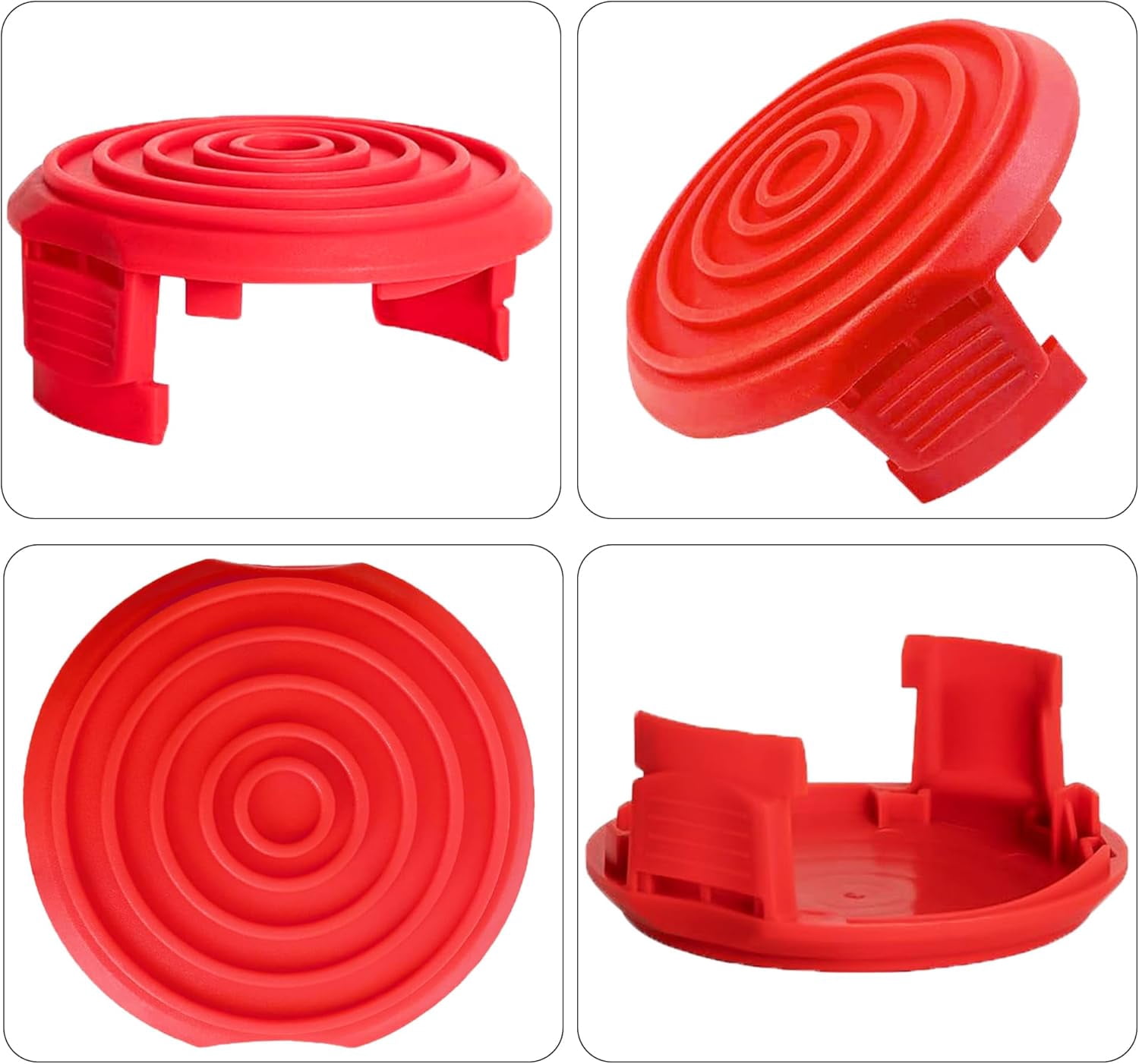 Weed Eater Spool Cap Cover Compatible with Hyper Tough HT19-401-003-03 HT18-401-002-01 HT10-401-002-01 HT18-401-004-01 HT21-401-002-04 String Trimmer, Red, 2 Pack
