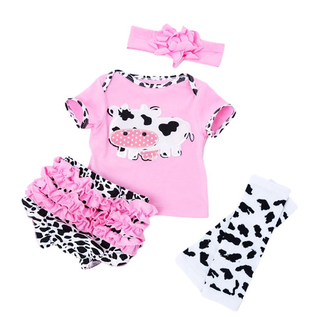 HLONK 4 Pcs Vêtements de Poupées Reborn pour Bébé Fille Tenues Roses pour Poupée Reborn 20”-22”