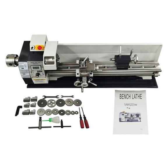 PreAsion 1100W WM210V Double Head Double Chuck Precision Metal Bench Lathe 8"*32"