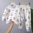 thumbnail image 2 of UAYOTSE Girls Soft Warm Pajama Set Toddler 3 6 12 18 Months 2T 3T 4T 5T fit Pjs Breathable Fall Baby Home Clothes Long Sleeve Size 4-5 Years, 2 of 4