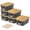 Gray, variant on 6Pcs Storage Bins with Lids, Stackable Plastic Storage Basket with Bamboo Lid, Pantry Organizer Box Small Containers for Organizing Shelves Drawer Desktop Closet Cabinet Office Classroom 10x7.1x4.1in