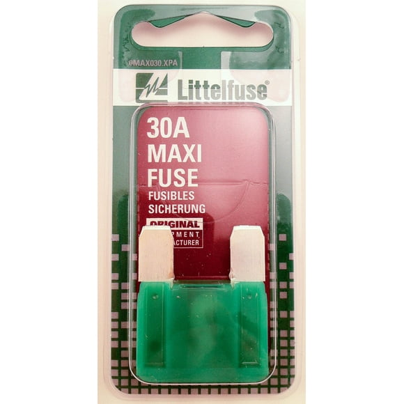 Littelfuse Green Blade MAXI Fuse | 30 Amp | Slow Blow | Pack Of 5 | High Temperature Polymer