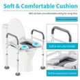 thumbnail image 7 of SHYUJAJIE Raised Toilet Seat with Handles 450lbs, Adjustable Padded Toilet Seat Risers for Seniors & Handicap, Stand Alone Toilet Safety Chair, 7 of 7