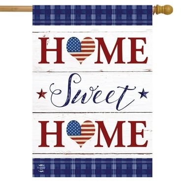 Briarwood Lane 28 in x 40 in Polyester Patriotic Home Sweet Home Outdoor Flag, Double-Sided