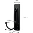 thumbnail image 2 of 17036MB-ES Wall Hooks, 1 Pack, Matte Black, 2 of 8