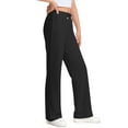 thumbnail image 6 of Bnwani Girls Pants Casual Straight-Leg Trousers Outdoor Solid with Pockets Pant Black, 6 of 9