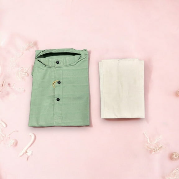 Traditional Boys Green Cotton Kurta Pajama, 1009