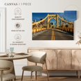 thumbnail image 5 of Elephant Stock The Roberto Clemente Bridge Wall Art - Horizontal Canvas Wall Art - Living Room Wall Decor - Transportation Canvas - Blue And Orange Decor - 39" x 26", 5 of 8
