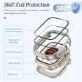 thumbnail image 4 of Goton 2 Pack Waterproof Case for Apple Watch Ultra 2 - Ultra1 Screen Protector 49mm, Tempered Glass Hard PC Shockproof Cover Back Bumper for iWatch, 4 of 12