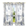 thumbnail image 6 of Sheer Curtains Grommet Drapes Window Treatments Light Filtering for Bedroom Living Room 2 Panels 42" x 63" Seashells Starfish Seaweed, 6 of 7
