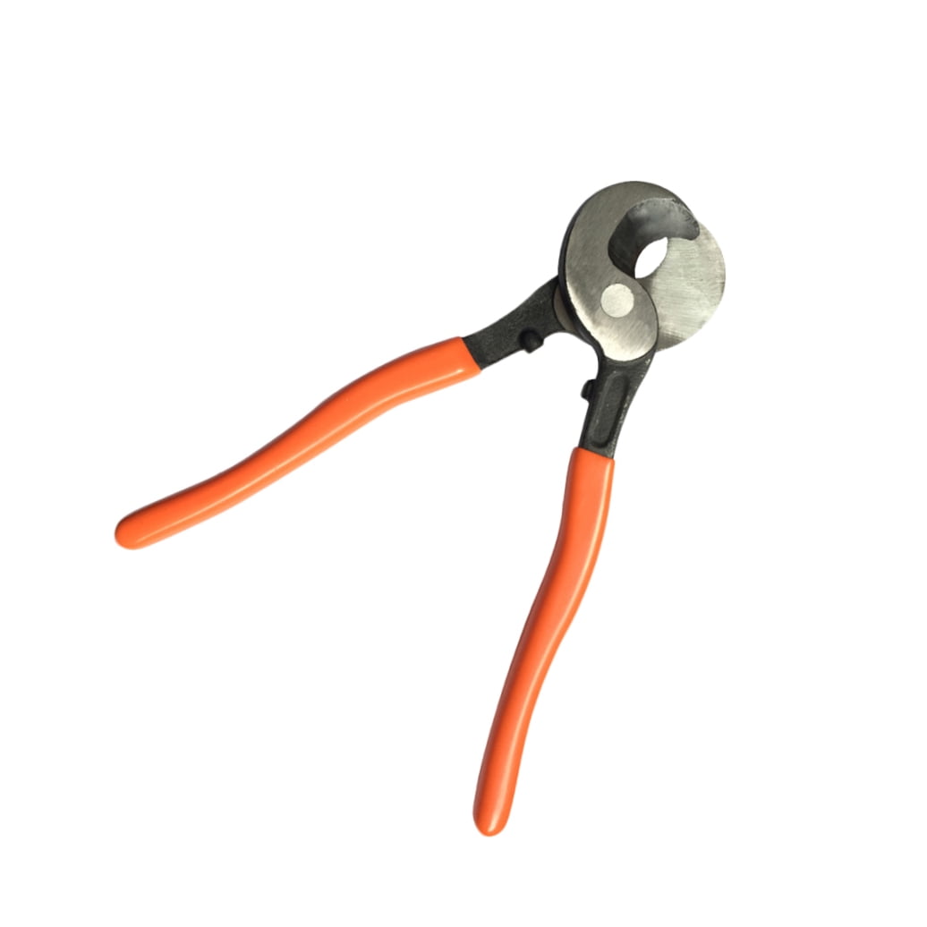 FRCOLOR Heavy Duty Ratchet Cable Cutter with Steel Construction for Wire Cutting Use  Orange  Compact Design and Secure Grip