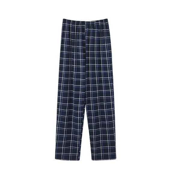 zbxnLI Men's Big and Tall Pajama Pants Plaid Print Lounge Pants Comfy Pj Bottoms Sleep Pants for Men
