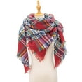 thumbnail image 3 of TRUBKH Shawls and Wraps Crochet Poncho Long Scarf Winter Scarf Capes for Women Chiffon Scarf Warm Shawl Red A, 3 of 3