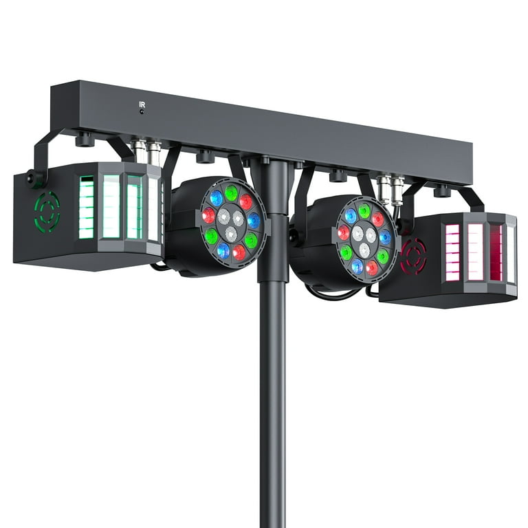DJ Lights with Stand, 4 in 1 Party Bar Light Set, Colorful LED Par Light & Pattern, Sound/Remote/DMX DJ Lighting System for Disco Stage - Walmart.com DJ Lights with Stand, 4 in 1 Party Bar Light Set, Colorful LED Par Light & Pattern, Sound/Remote/DMX DJ Lighting System for Disco Stage - Walmart.com