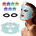 thumbnail image 1 of Máscara facial con luz roja Facego, dispositivo inalámbrico de 7 colores, máscara facial con luz azul y roja para el hogar, silicona suave, ligera y plegable, 1 of 7
