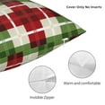 thumbnail image 5 of YFYANG Square Decorative Throw Pillow Case (Without Pillow Insert), Christmas Checker Pattern Bedroom Sofa Car Cushion Cover, 22"x22", 5 of 9