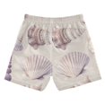 thumbnail image 7 of FORMRS Boys Swim Trunks Quick Dry Mesh Liner Boardshorts Sizes XS-XL, Purple Watercolor Seashells, 7 of 7