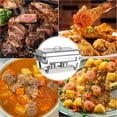 thumbnail image 5 of EVGTTI 6 Pack Chafing Dish for Buffet, 8QT Roll Edge Designed Chafing Dish Buffet Set, Stainless Steel Food Warmer with 1/2 Size Pan for Parties, Church Events, 5 of 7