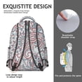 thumbnail image 4 of Decorative Paisley Print School Backpack Durable Students Backpack with Classic Boho Vintage Floral and Tribal Artistic Pattern, 4 of 6