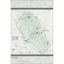 24"x36" Gallery Poster, Map of Glacier National Park