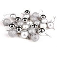 thumbnail image 3 of Zvmxot 24Pcs Christmas Balls Ornament, 1.18 Inch Christmas Decorations, Silver, Set Bright Matte Powde Hanging Balls, Plastic Electroplated Christmas GIft Pendant Decor, 3 of 8