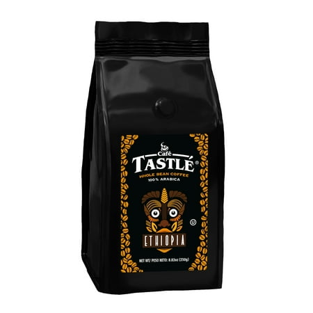 Cafe Tastle Ethiopia Medium-Dark Roast 100% Arabica Whole Bean Coffee, 8.82