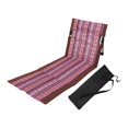 thumbnail image 4 of Silla de Playa Tipo Tumbona Asiento de Camping con Respaldo Portátil Plegable con Estructura de Aluminio Y Tela Oxford Adecuada para Piscina Y Jardín Borde marrón, 4 of 8