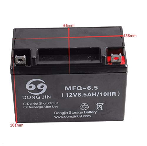 MFQ-6.5 12V 6.5AH Replaces Motorcycle Battery for Electric Bike Scooter Go Kart ATV Pit Dirt Bike