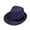 Multicolor8, variant on Kids' Breathable Straw Fedora Hat, Unisex Summer Panama Trilby Sun Hat with Black Band, Foldable Beach Jazz Hat for Boys & Girls, 7 Colors, One Size